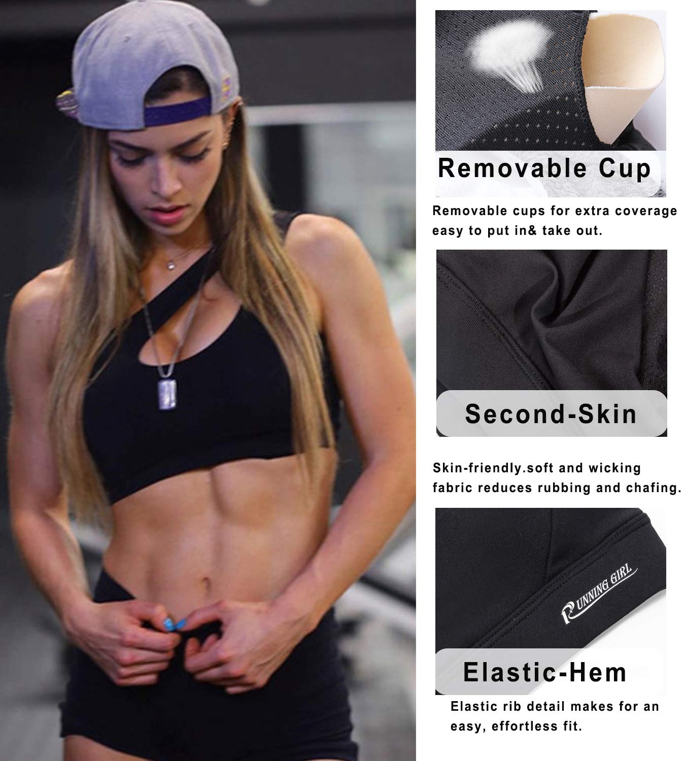 One Shoulder Sports Bra