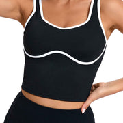 RUNNING GIRL Women's Athletic Tank Top with Built-in Sports Bra, Sleeveless Yoga & Fitness Workout Crop Top