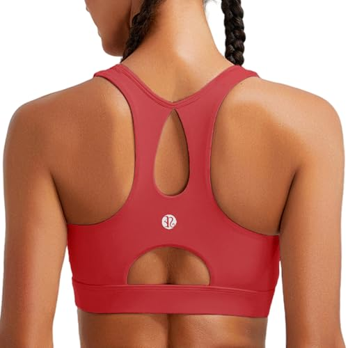 RUNNING GIRL® Racerback High Support Sports Bra Sewn-In Molded Pads