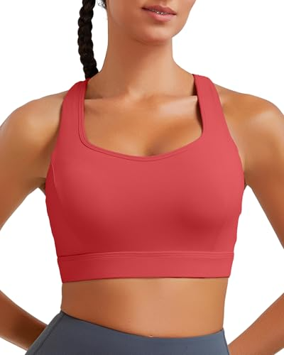 RUNNING GIRL® Racerback High Support Sports Bra Sewn-In Molded Pads