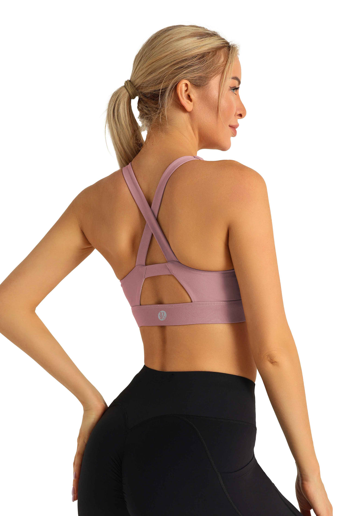 RUNNING GIRL Women’s Sports Bra Crossback Padded Athletic Yoga Workout Top Medium Support Gym Fitness Crop Tank