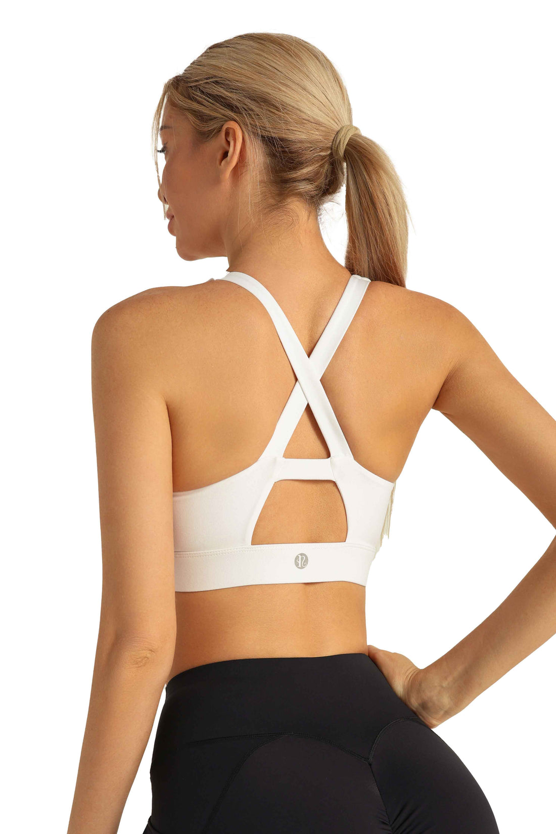 RUNNING GIRL Women’s Sports Bra Crossback Padded Athletic Yoga Workout Top Medium Support Gym Fitness Crop Tank