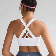RUNNING GIRL® Medium-Support Strappy Criss-Cross Bra | Removable Cups & Buttery-Soft Sculpting Bra