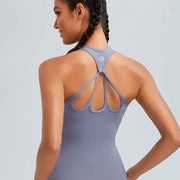 RUNNING GIRL® 2-in-1 Wide-Strap Racerback Tank Top | Built-in Bra Yoga Cami