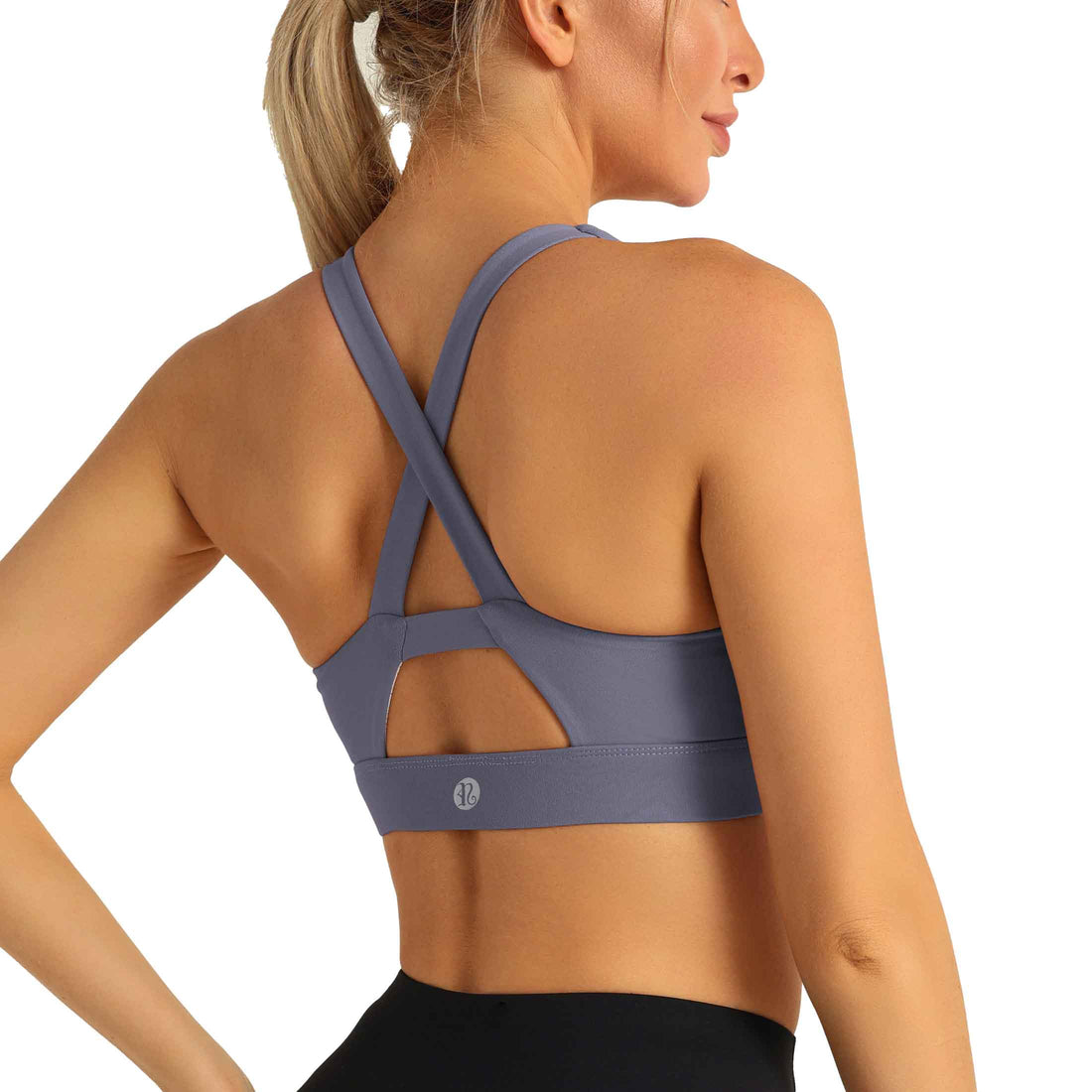 RUNNING GIRL Women’s Sports Bra Crossback Padded Athletic Yoga Workout Top Medium Support Gym Fitness Crop Tank