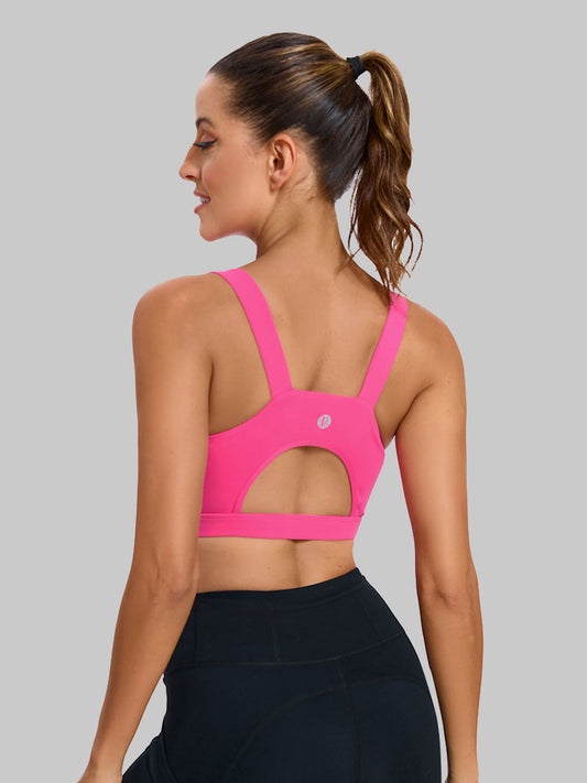 RUNNING GIRL High Impact Sports Bras for Women,Racerback Running Bra Workout Crop Tank Tops Longline Sports Bra Push up