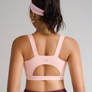 RUNNING GIRL® Triangle Cutout Sculpting Sports Bra | Fixed Moulded Cups with High Support