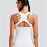 RUNNING GIRL® Sculpt Racerback Tank Top with Built-in Bra