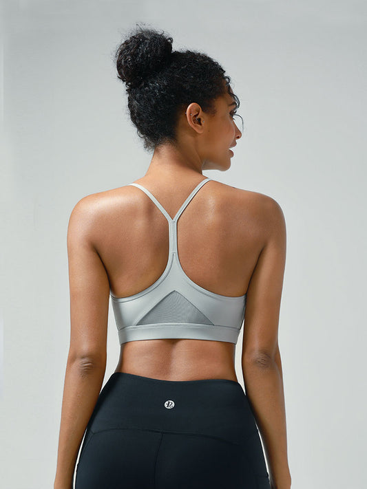 Y-Back, Medium Impact Wirefree Padded Bra Workout Crop Top Longline Sports Bra Push up