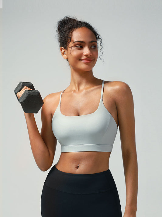 Y-Back, Medium Impact Wirefree Padded Bra Workout Crop Top Longline Sports Bra Push up