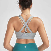 RUNNING GIRL® Medium-High Support Crisscross Back Sports Bra with Removable Pads