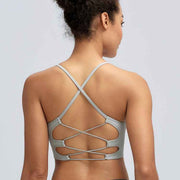 RUNNING GIRL® Sexy Criss-Cross Back Yoga Bra | Seamless Medium-Support Sports Bra