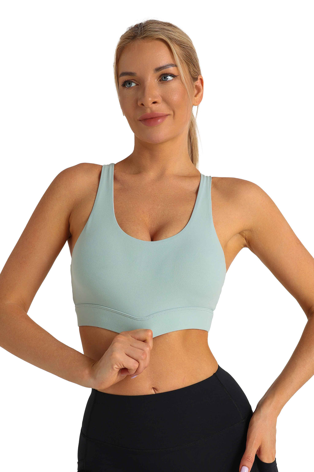 RUNNING GIRL Women’s Sports Bra Crossback Padded Athletic Yoga Workout Top Medium Support Gym Fitness Crop Tank