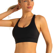 RUNNING GIRL Women’s Sports Bra Crossback Padded Athletic Yoga Workout Top Medium Support Gym Fitness Crop Tank