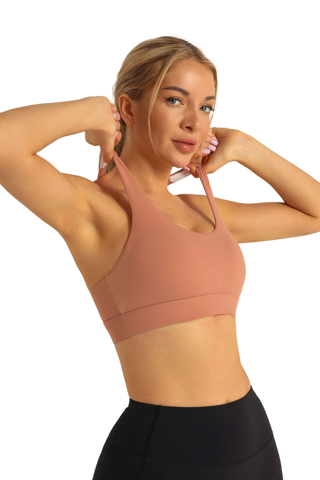 RUNNING GIRL Women’s Sports Bra Crossback Padded Athletic Yoga Workout Top Medium Support Gym Fitness Crop Tank