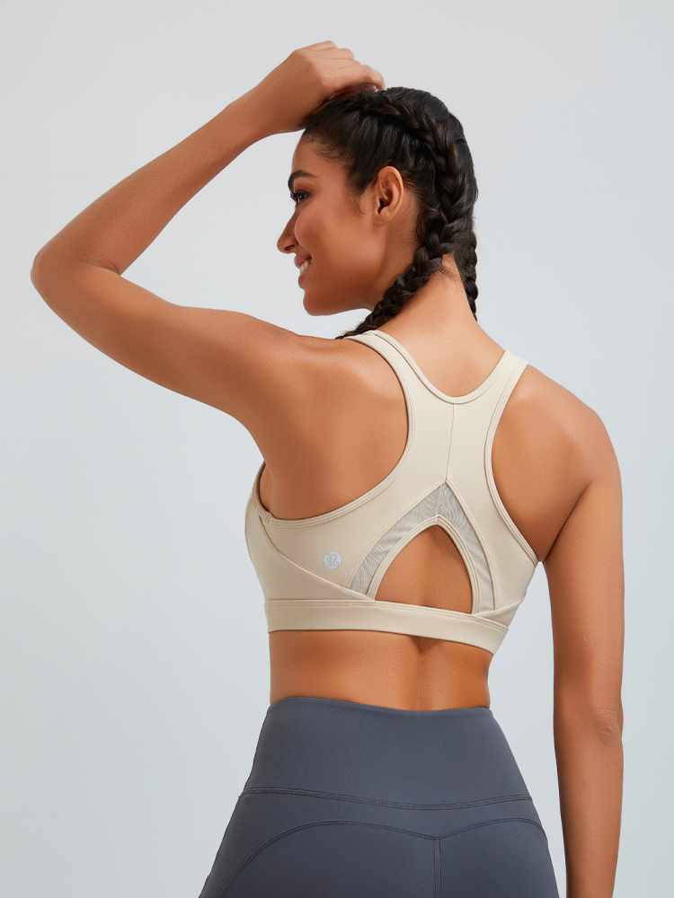 RUNNING GIRL® High-Impact Racerback Sports Bra | Molded Cup High Support Bra