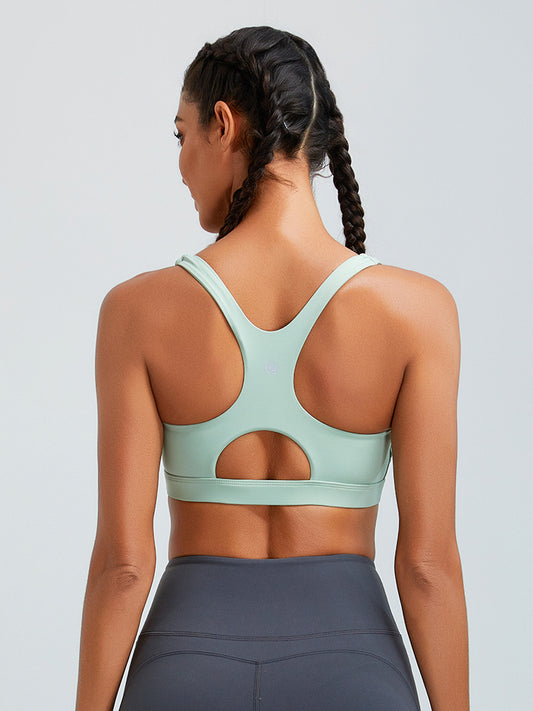 RUNNING GIRL® High-Impact Racerback Sports Bra | Fixed Molded Cups for Larger Busts