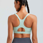 RUNNING GIRL® High-Impact Racerback Sports Bra | Fixed Molded Cups for Larger Busts