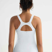 RUNNING GIRL® 2-in-1 Racerback Workout Tank Top | Built-in Bra & Breathable Yoga Top