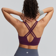 RUNNING GIRL® Medium-High Support Crisscross Back 2-1 Versatile Sports Bra