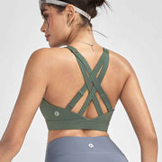 RUNNING GIRL® High-Impact Racerback Tank Sports Bra | Adjustable Straps & Fixed Cups