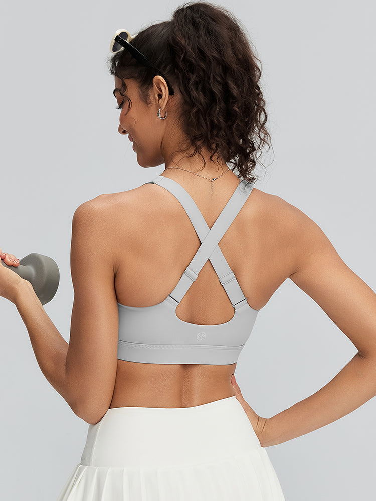 High Impact Sports Bra for Women, Adjustable Straps High Support Workout Bra