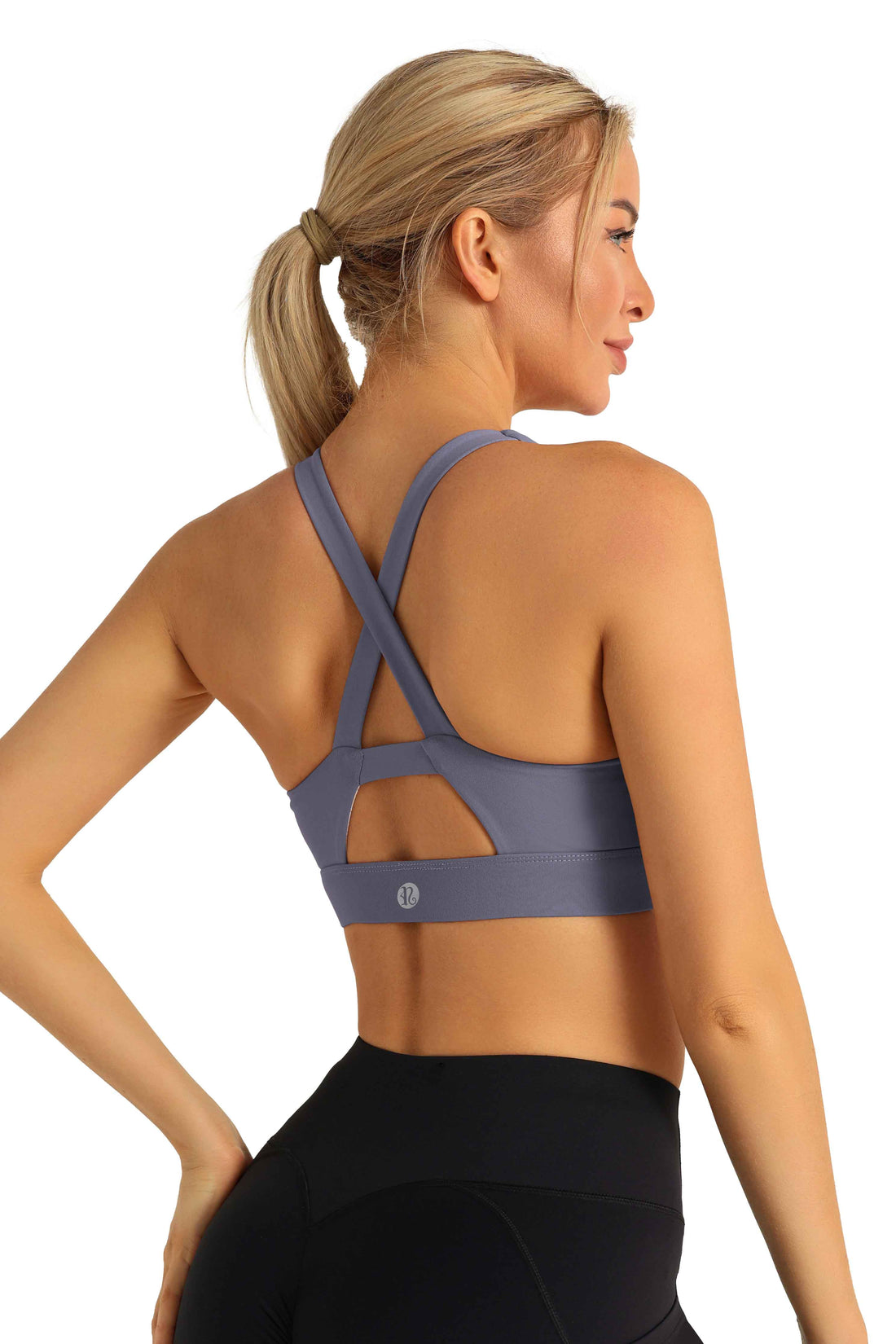 RUNNING GIRL Women’s Sports Bra Crossback Padded Athletic Yoga Workout Top Medium Support Gym Fitness Crop Tank