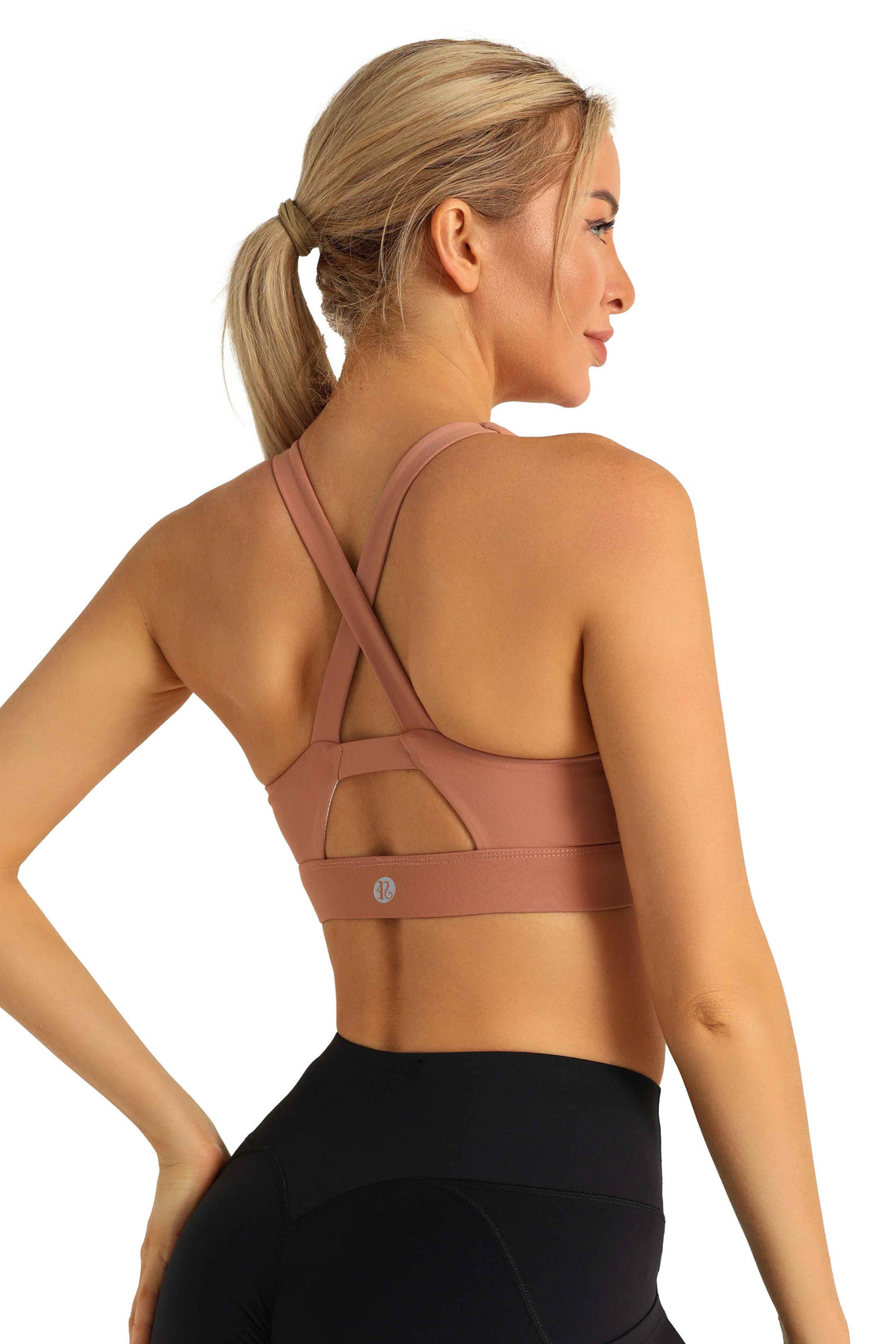 RUNNING GIRL Women’s Sports Bra Crossback Padded Athletic Yoga Workout Top Medium Support Gym Fitness Crop Tank