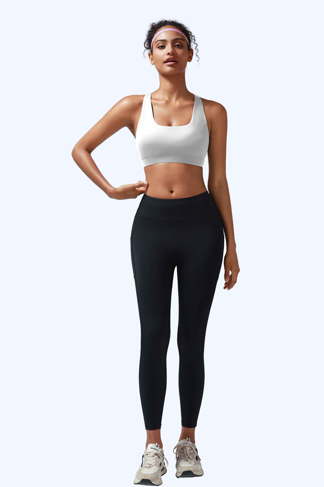 RUNNING GIRL Women’s Medium Support Sports Bra Cross Back Workout Bra with Removable Pads, Strappy Back Athletic Yoga Bra for Running Gym Fitness