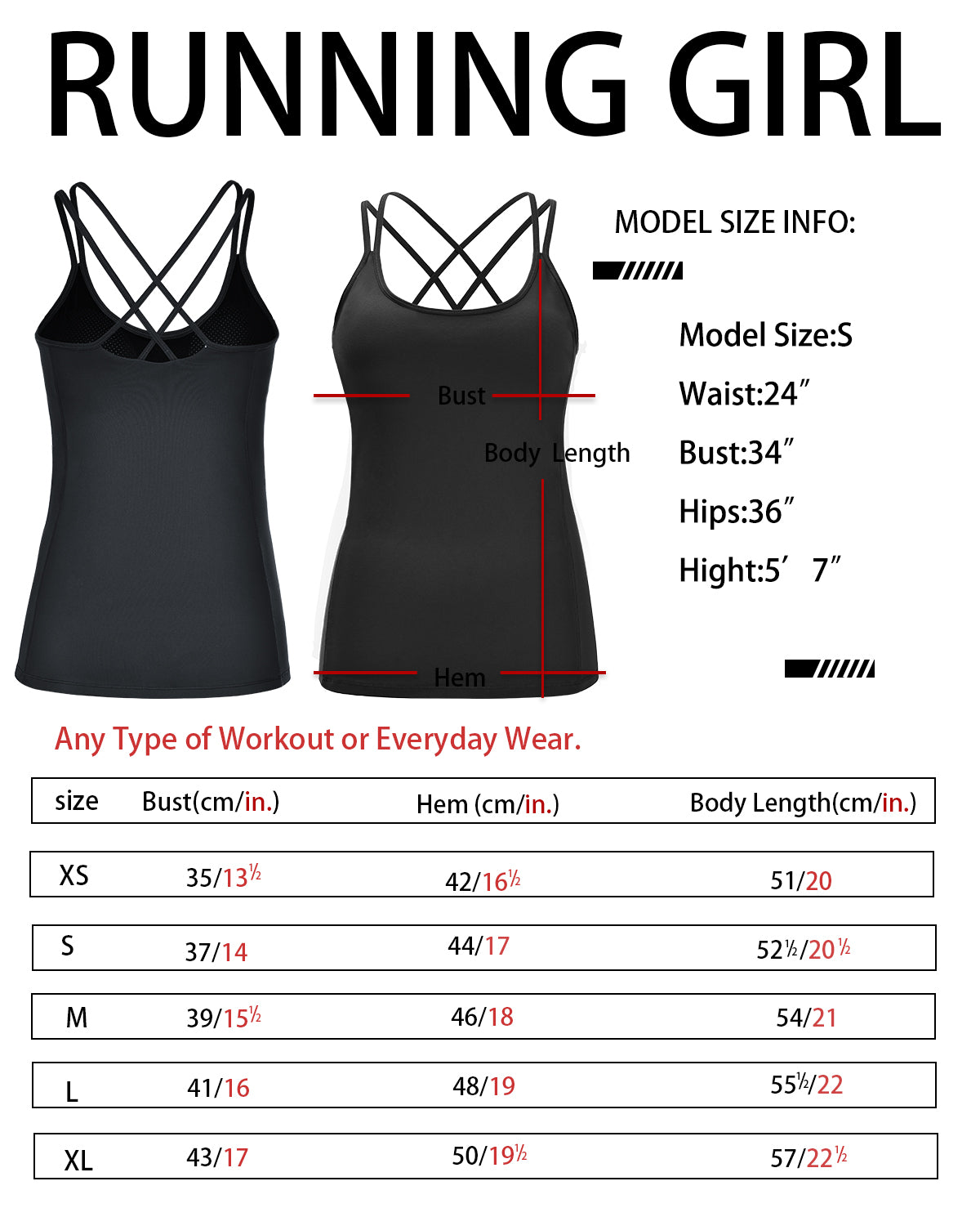Built in Shelf Bra Tank Tops
