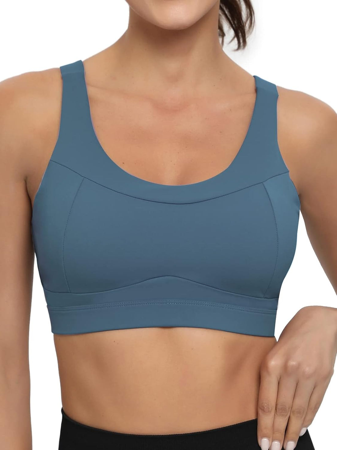 RUNNING GIRL® Triangle Cutout Sculpting Sports Bra | Fixed Moulded Cups with High Support