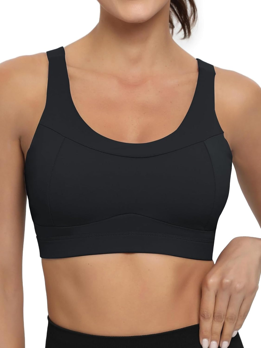 RUNNING GIRL® Triangle Cutout Sculpting Sports Bra | Fixed Moulded Cups with High Support
