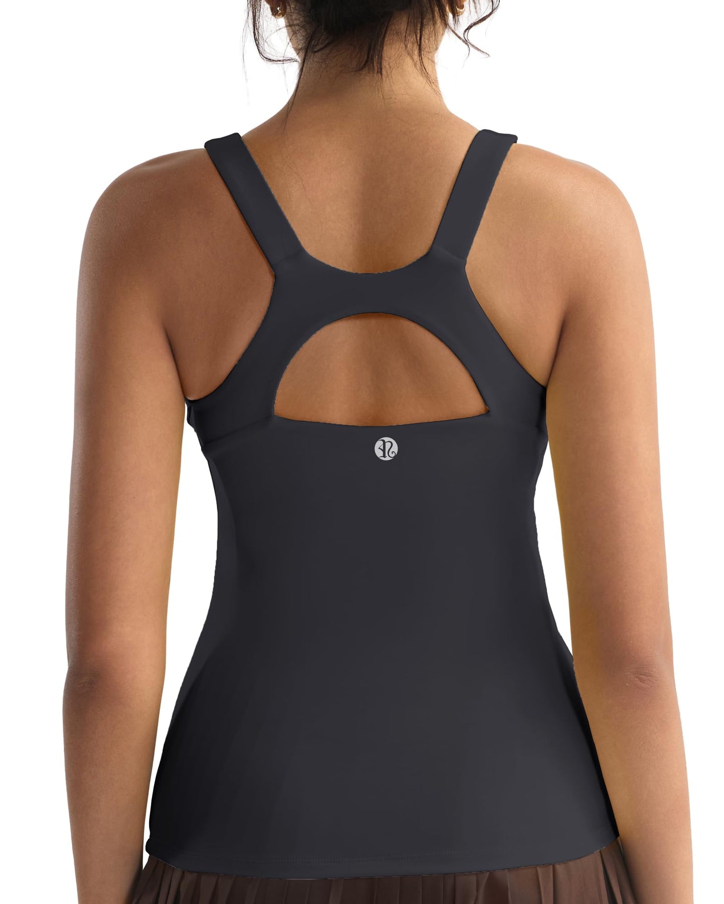 RUNNING GIRL Workout Tops for Women,Racerback Tank Tops with Built in Bras,Padded Sports Bra Yoga Tank Athletic Tops