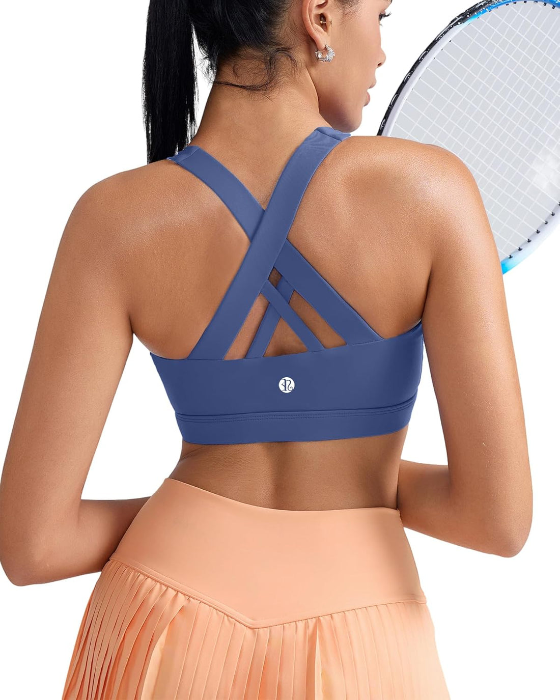 RUNNING GIRL® Medium-Support Strappy Criss-Cross Bra | Removable Cups & Buttery-Soft Sculpting Bra