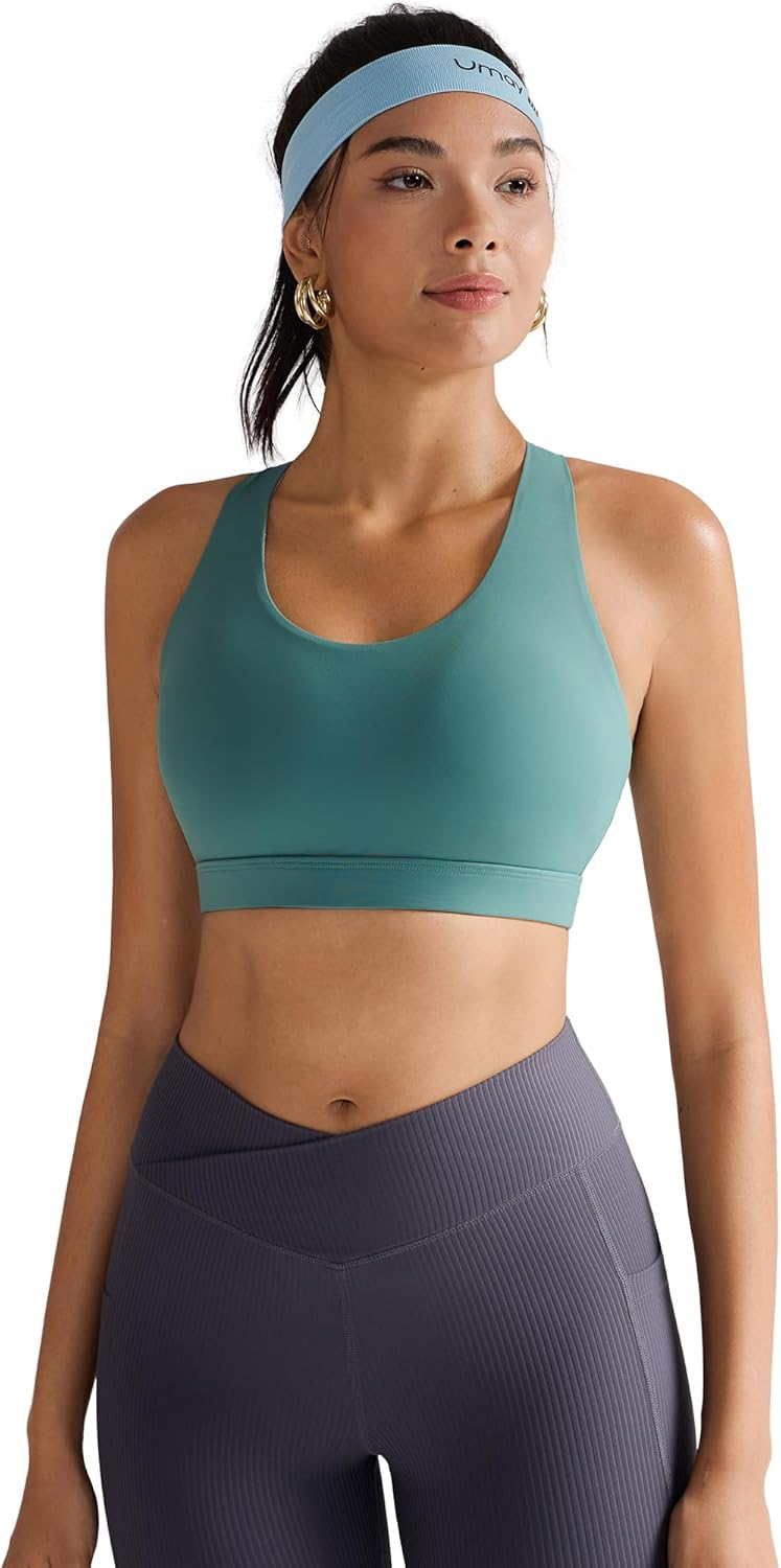 RUNNING GIRL® Medium-Support Strappy Criss-Cross Bra | Removable Cups & Buttery-Soft Sculpting Bra