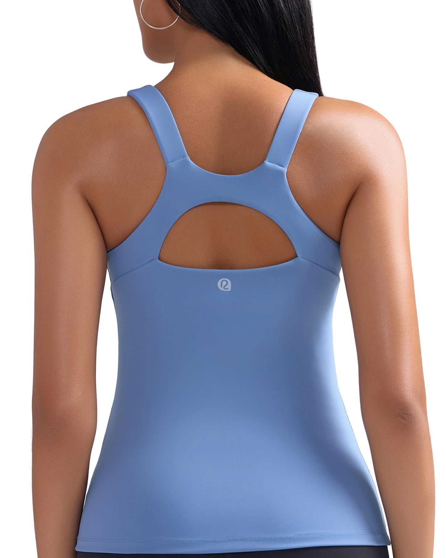 RUNNING GIRL Workout Tops for Women,Racerback Tank Tops with Built in Bras,Padded Sports Bra Yoga Tank Athletic Tops