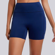 RUNNING GIRL Women’s High Waisted Yoga Shorts with Pockets – Tummy Control Workout Biker Shorts, Stretch Athletic Gym Running Shorts for Women