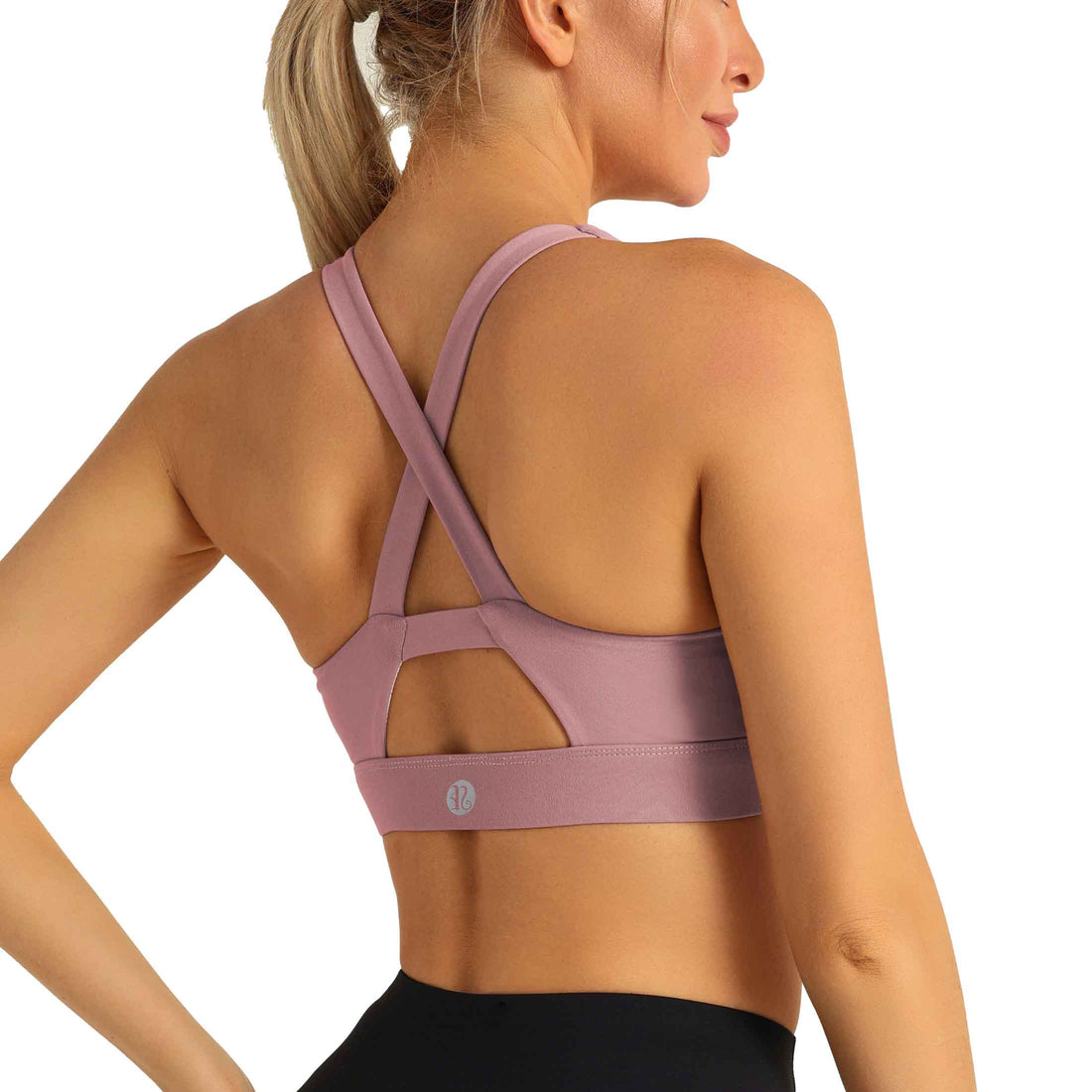 RUNNING GIRL Women’s Sports Bra Crossback Padded Athletic Yoga Workout Top Medium Support Gym Fitness Crop Tank
