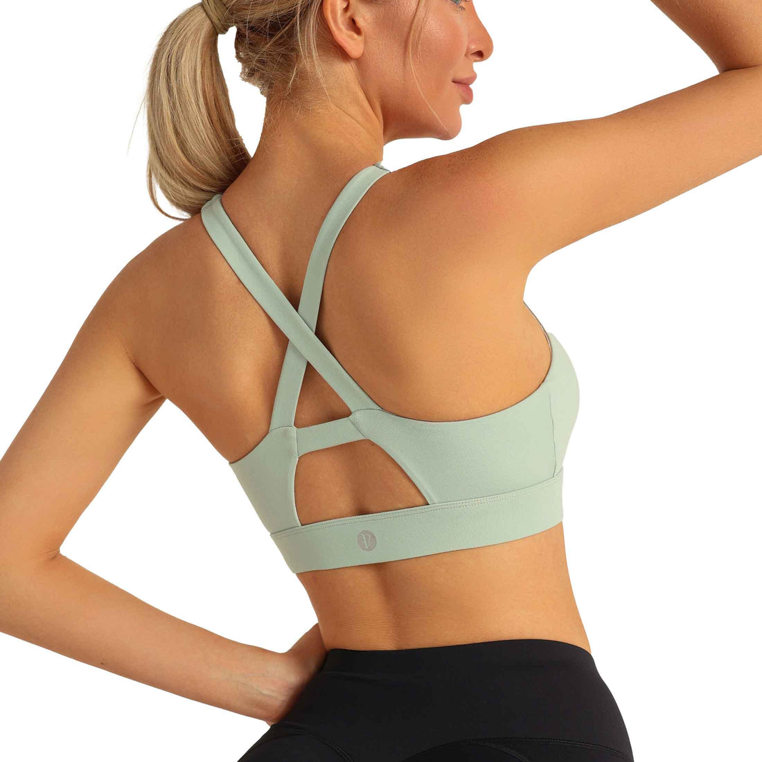 RUNNING GIRL Women’s Sports Bra Crossback Padded Athletic Yoga Workout Top Medium Support Gym Fitness Crop Tank