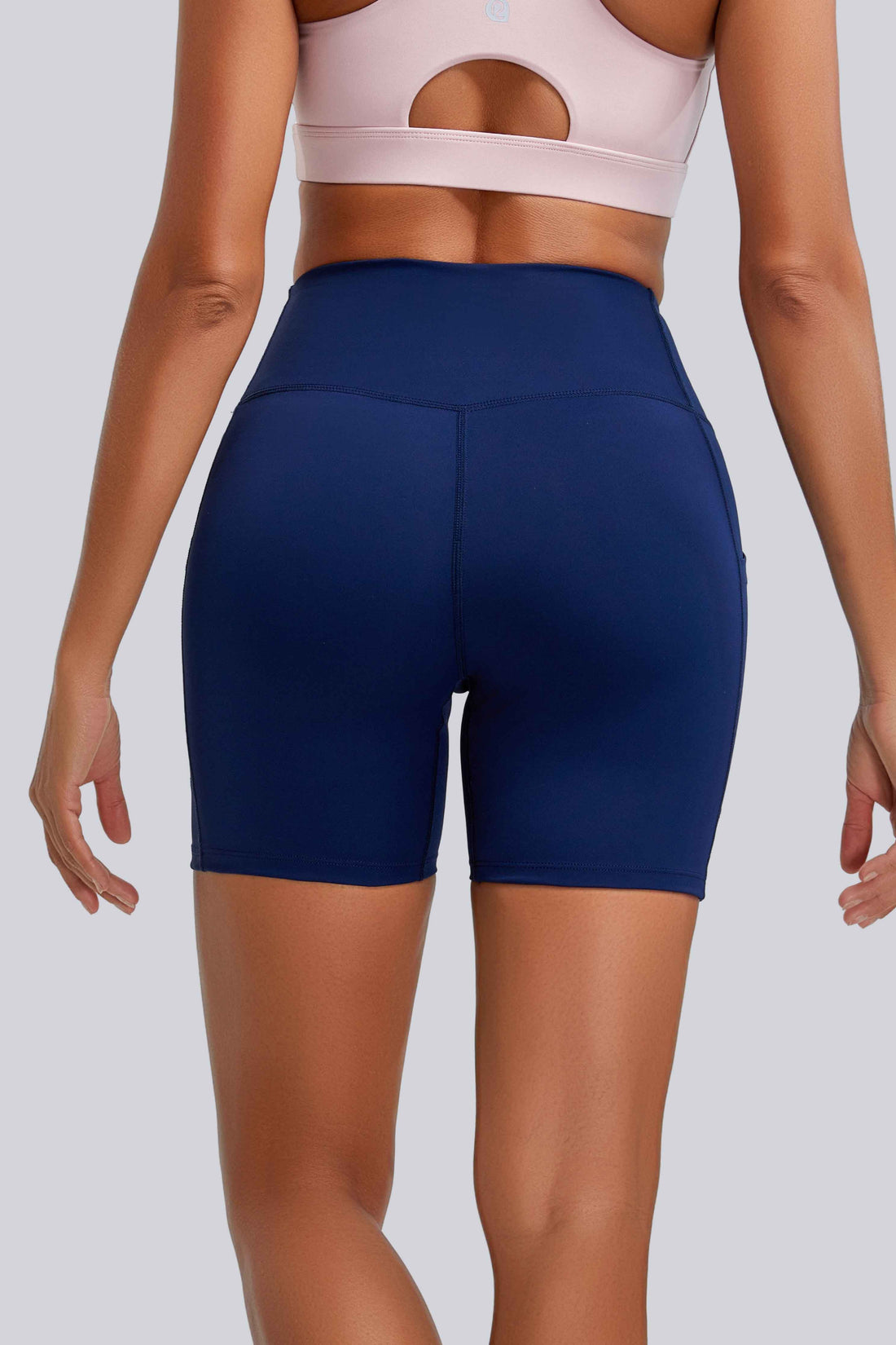 RUNNING GIRL Women’s High Waisted Yoga Shorts with Pockets – Tummy Control Workout Biker Shorts, Stretch Athletic Gym Running Shorts for Women