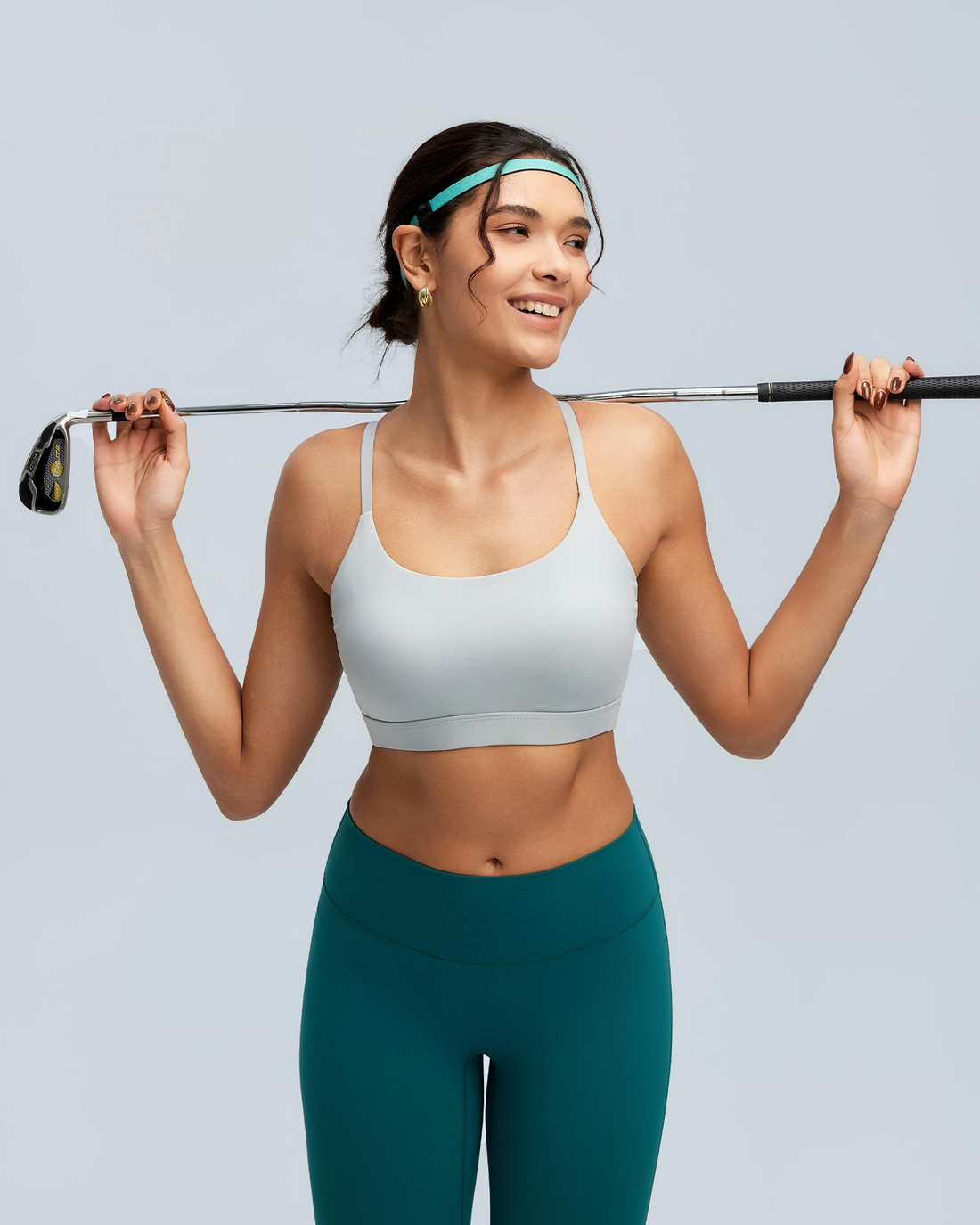 Adjustable Strappy Cross Back Sports Bra for Women, Light Support Yoga Workout Bra