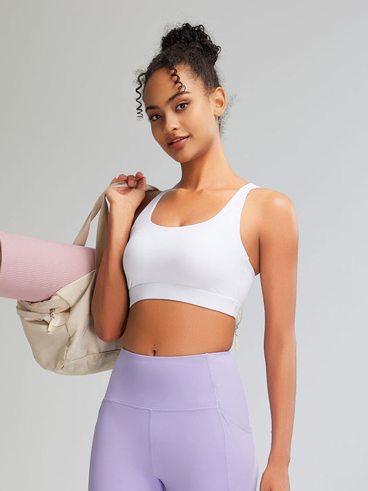 Crisscross Strappy Sports Bra