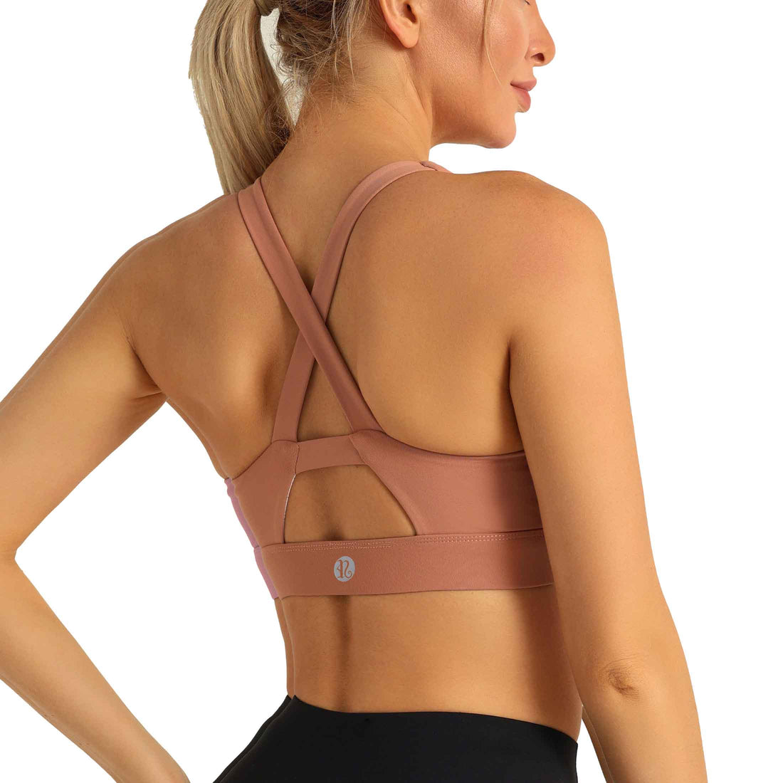 RUNNING GIRL Women’s Sports Bra Crossback Padded Athletic Yoga Workout Top Medium Support Gym Fitness Crop Tank