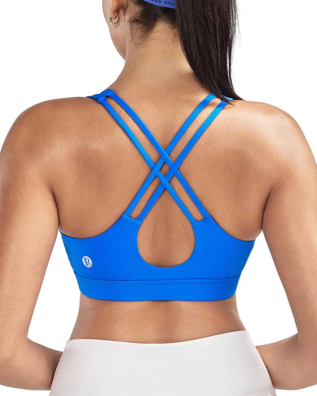 RUNNING GIRL® Medium-High Support Crisscross Back Sports Bra with Sewn-in Molded Cups