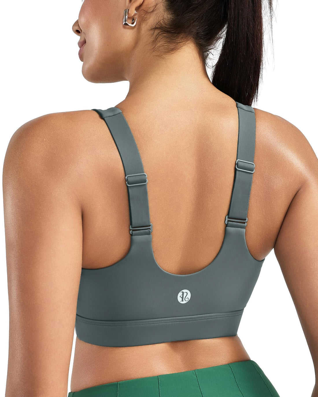 Plus Size Full‑Coverage High Impact Sports Bra, Wirefree Bounce Control Running Bra