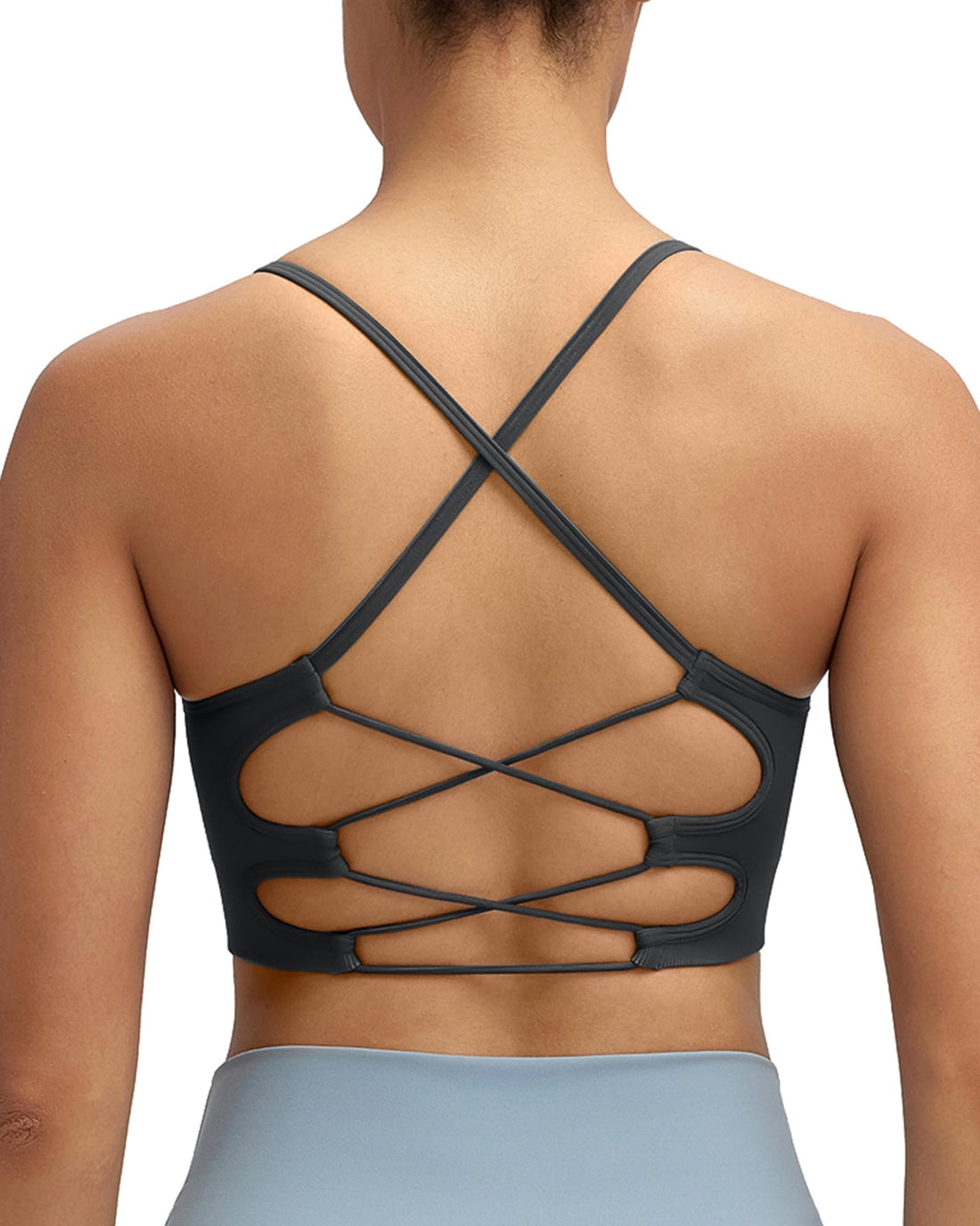 RUNNING GIRL® Sexy Criss-Cross Back Yoga Bra | Seamless Medium-Support Sports Bra