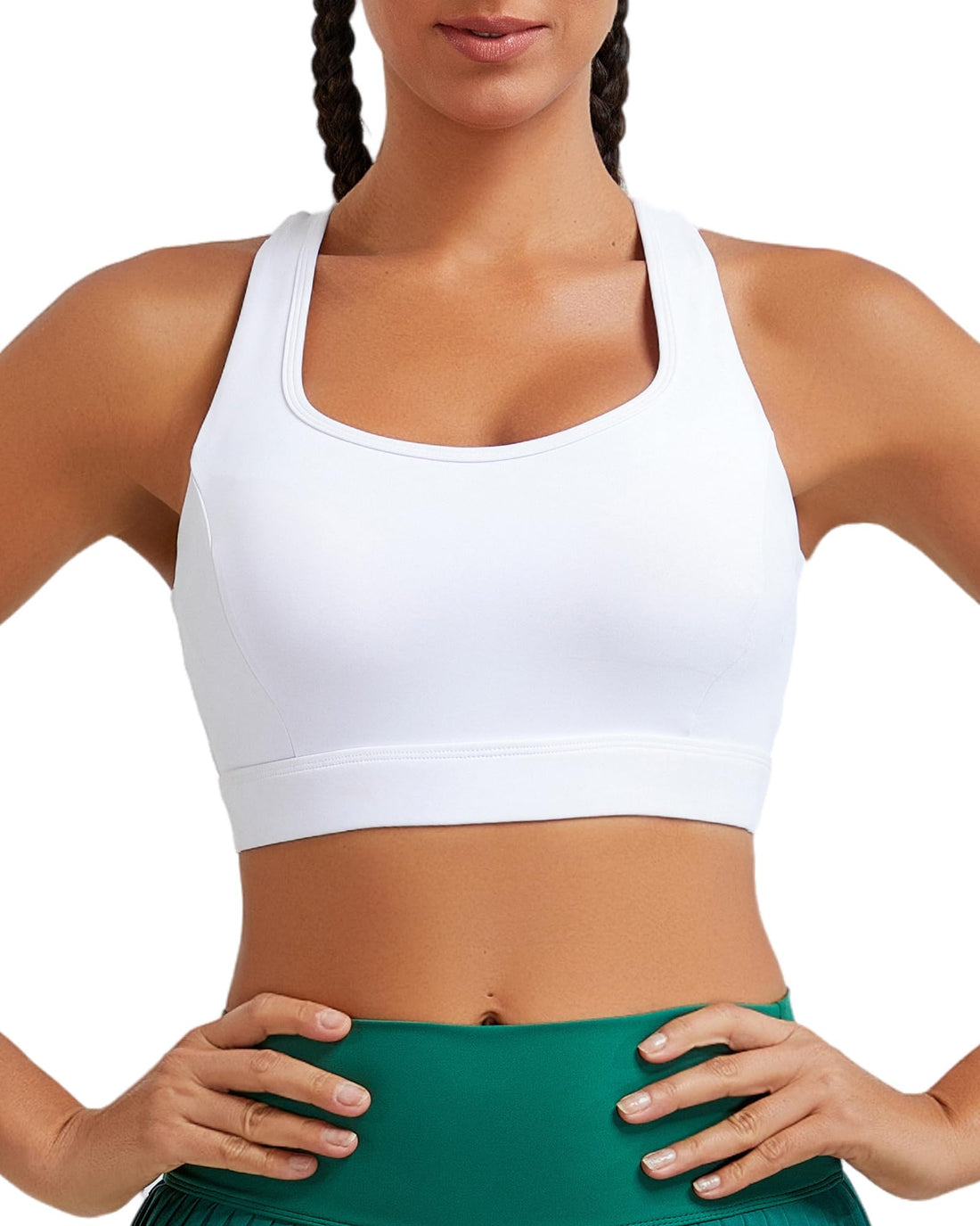 RUNNING GIRL® Racerback High Support Sports Bra Sewn-In Molded Pads