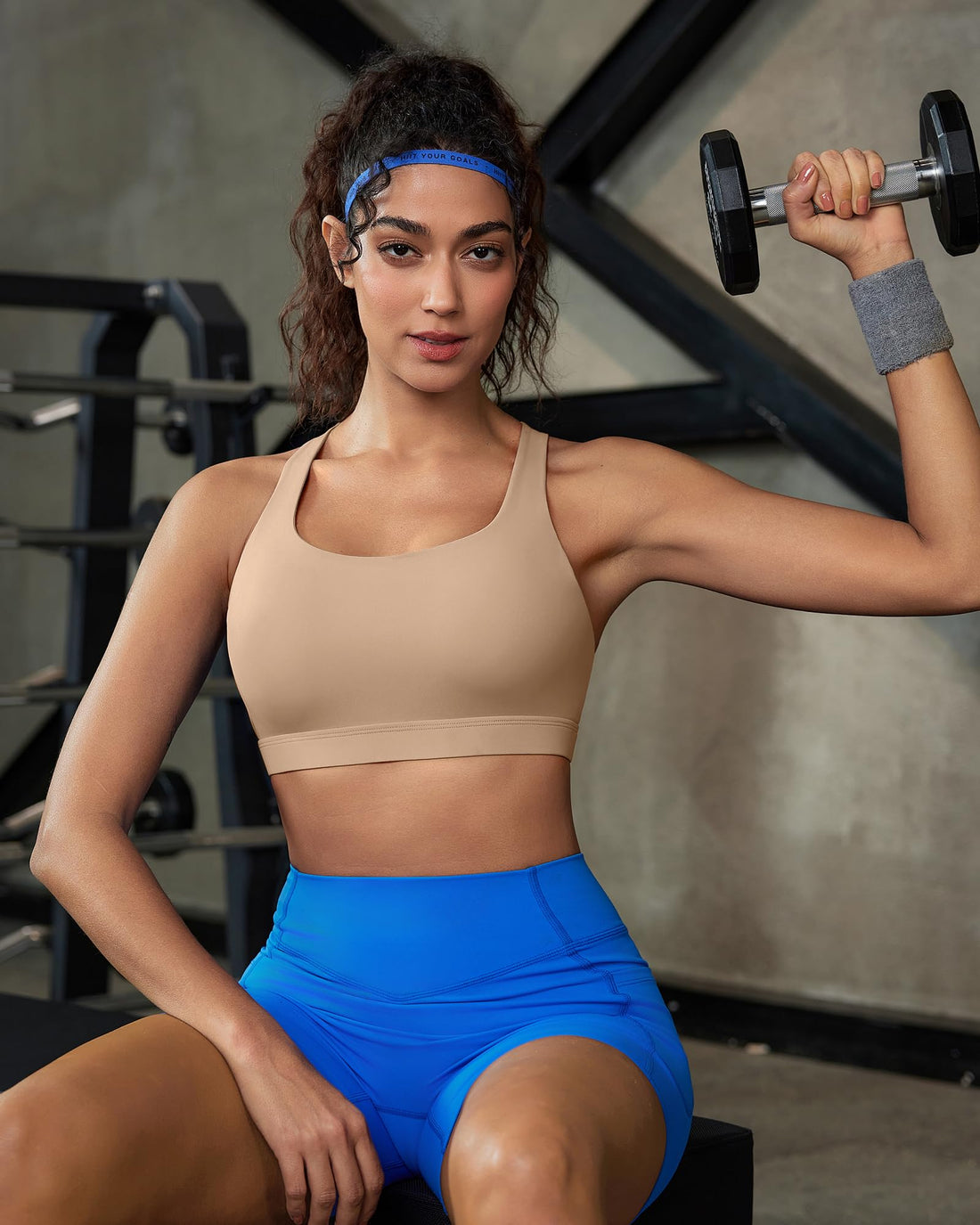 Strappy Criss-Cross Back Yoga & Gym Sports Bra with Removable Pads - Medium Support