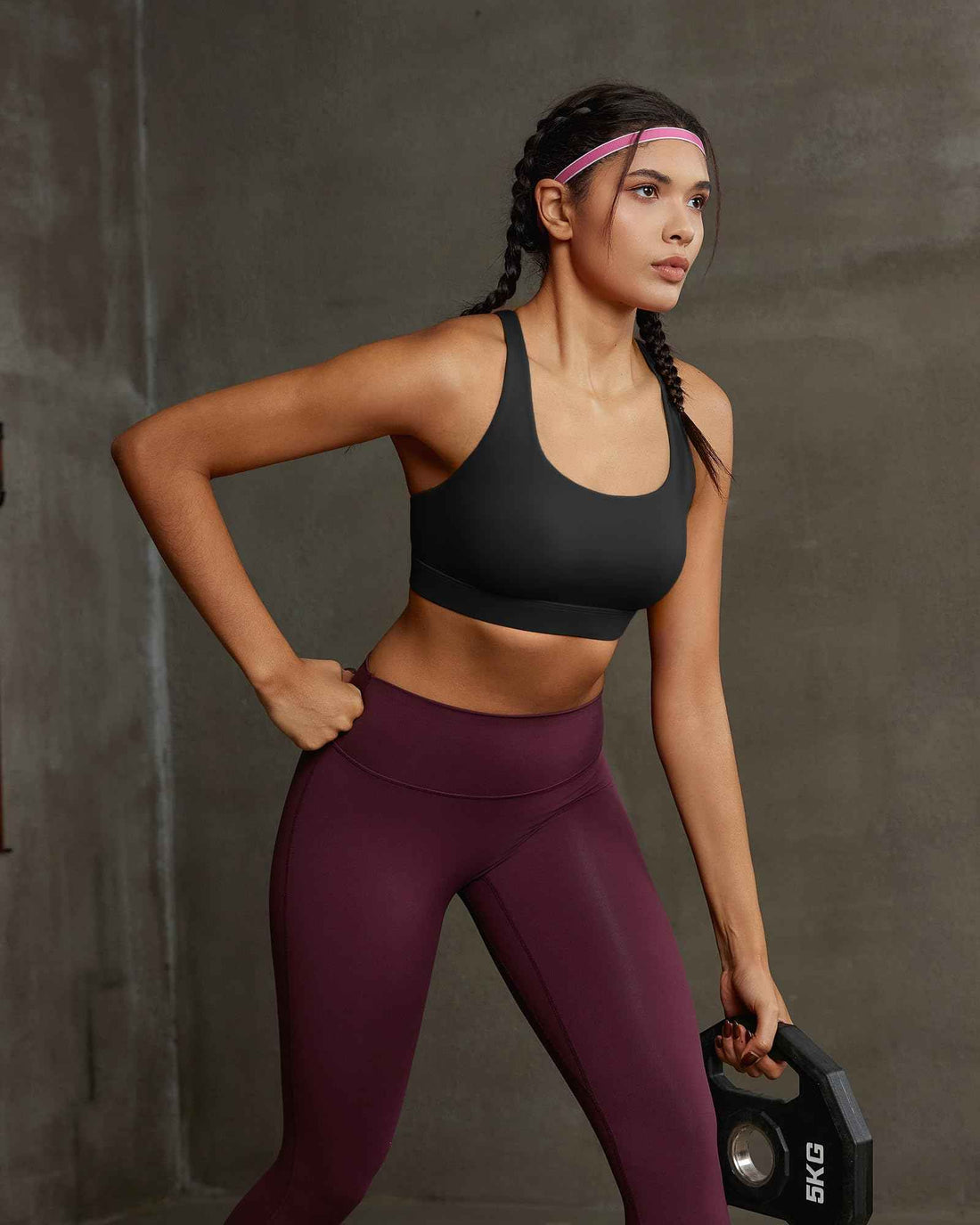 RUNNING GIRL® High-Impact Crisscross Back Sports Bra with Removable Pads
