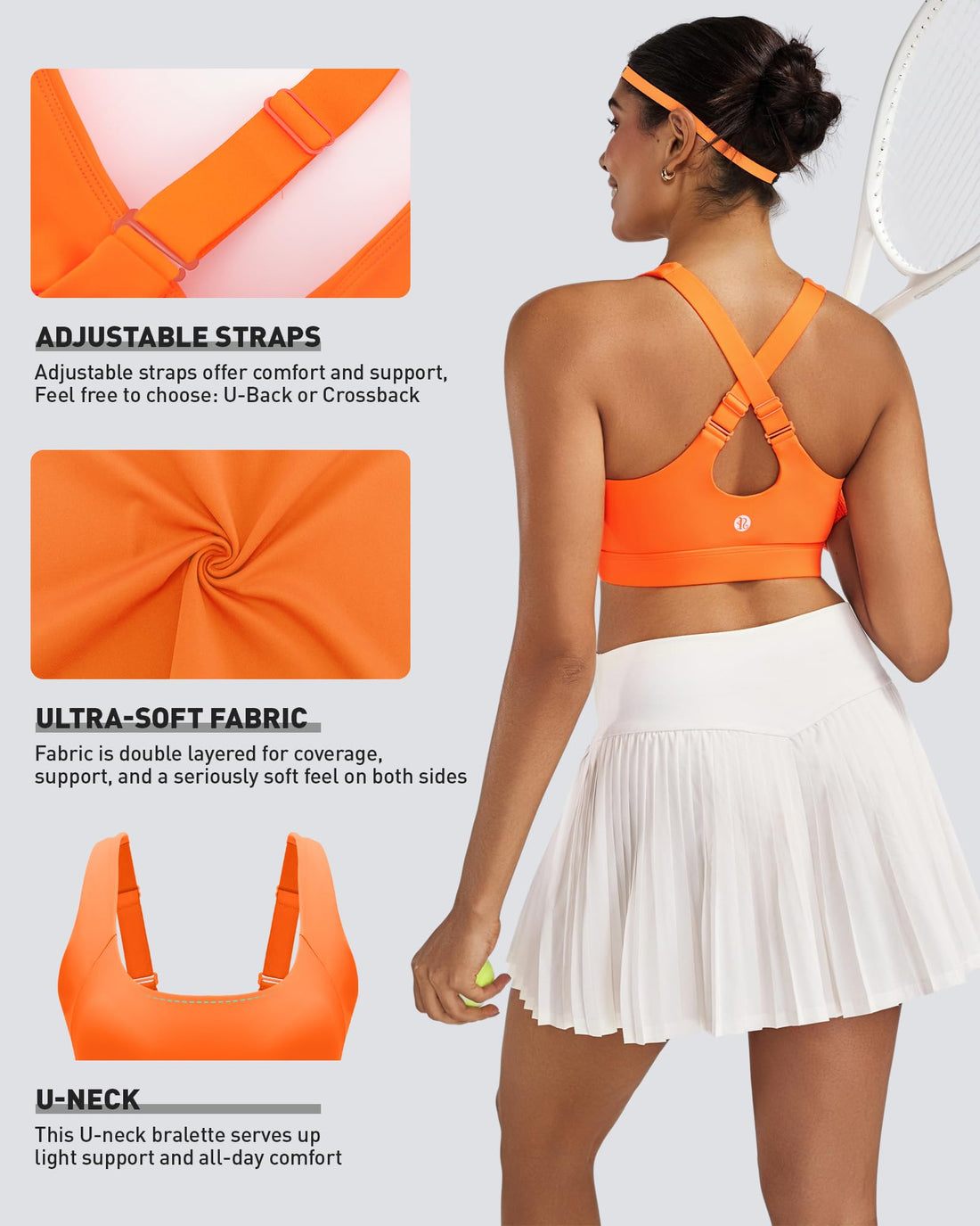 Plus Size Full‑Coverage High Impact Sports Bra, Wirefree Bounce Control Running Bra